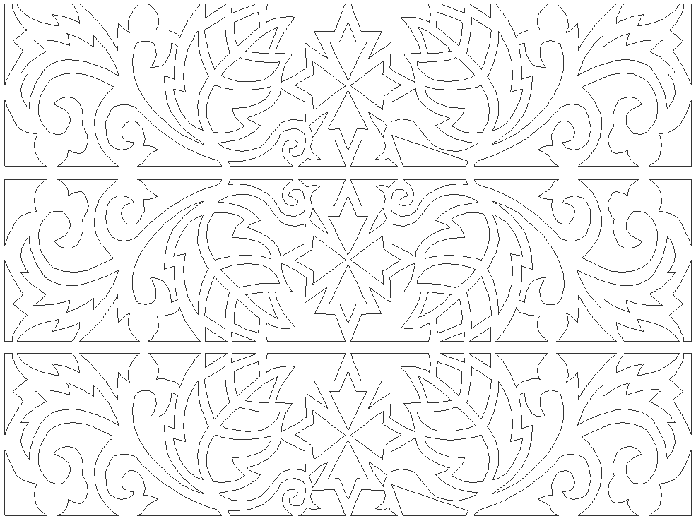 Abstract vintage pattern wooden panel DWG autoCAD drawing