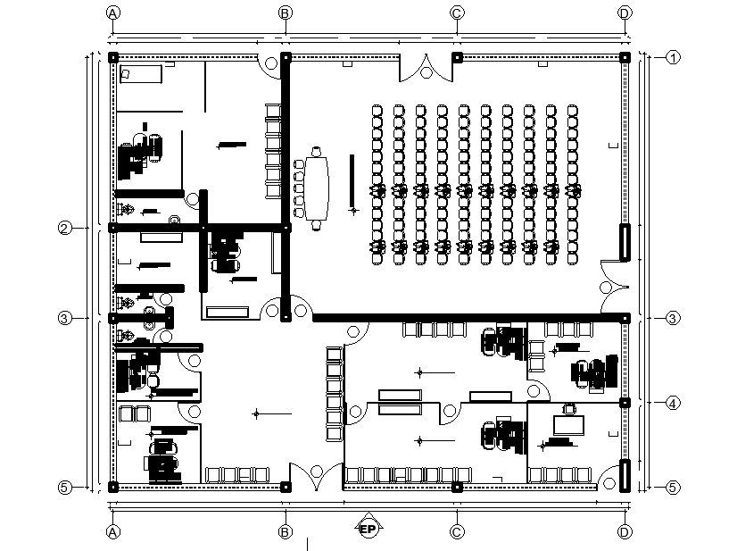 Academic Ground Ground Floor Plan AutoCAD Drawing Download DWG File
