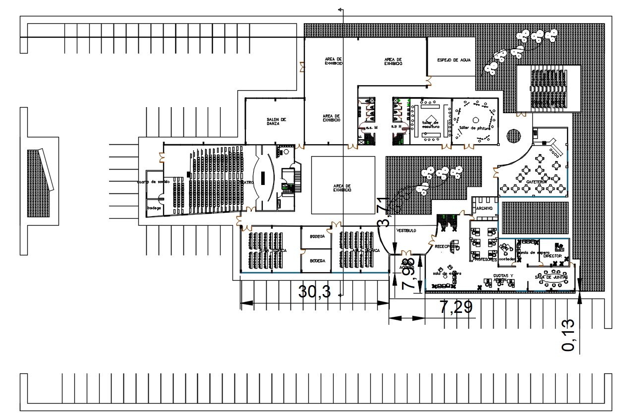 Academic School Building Master plan AutoCAD Drawing Download DWG File