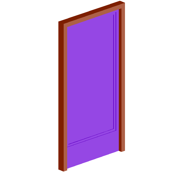 Access door 3d design with frame
