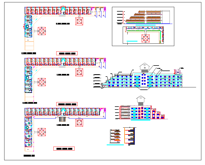 Accommodation block for hospital