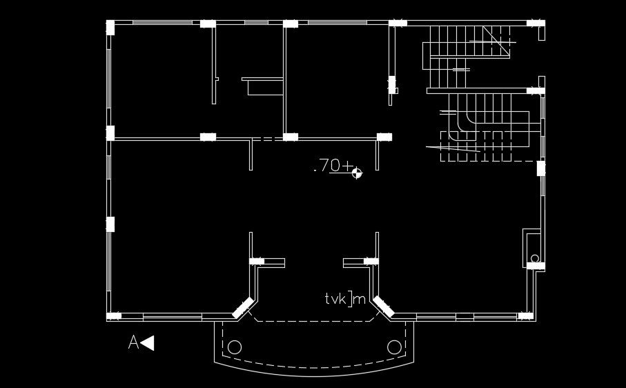 A column layout of the 20x16m house design
