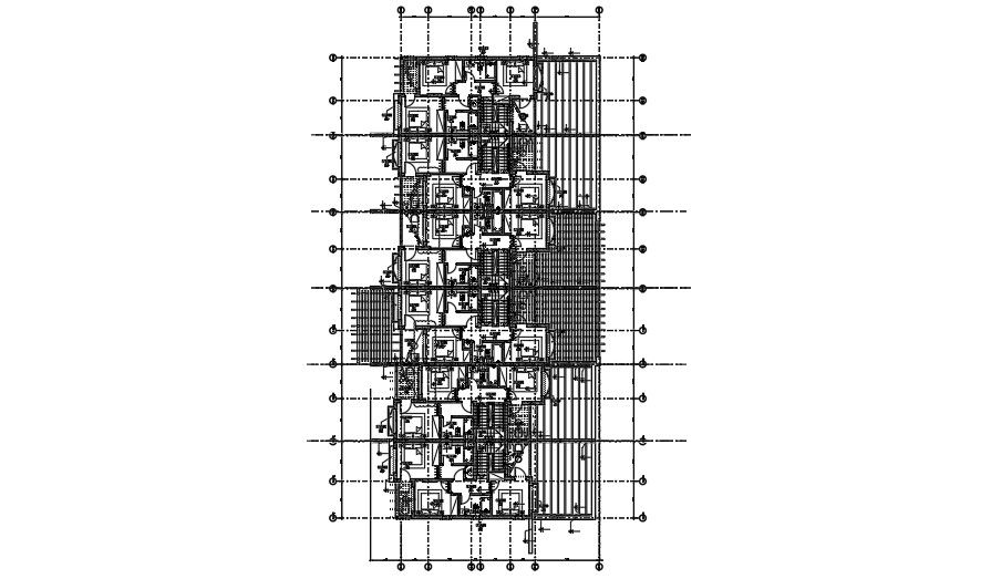 A cut section AA of the 26x19m first floor row house plan is given