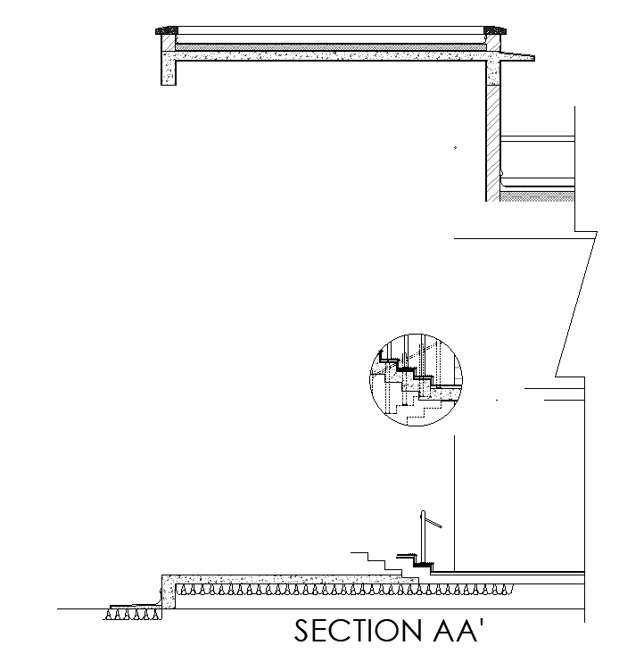 A detail drawing of 13x15m house plan of staircase is given in this AutoCAD model. Download now.