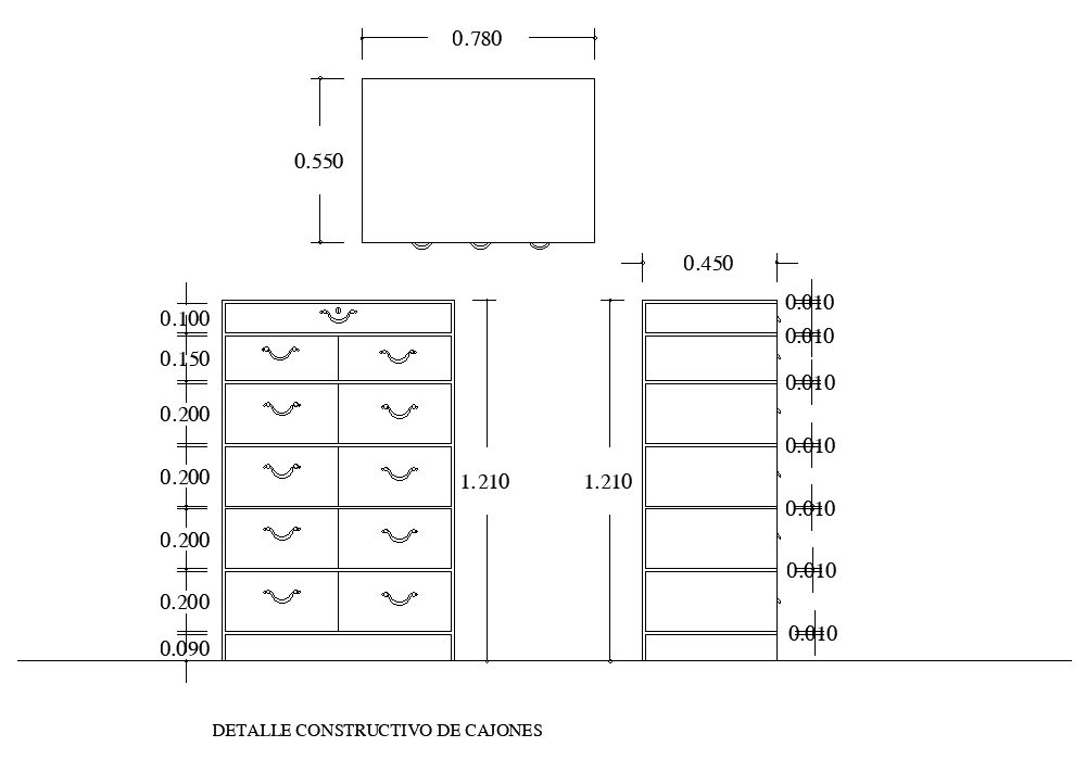 4x2m Dressing Wardrobe Elevation AutoCAD DWG File for Interiors