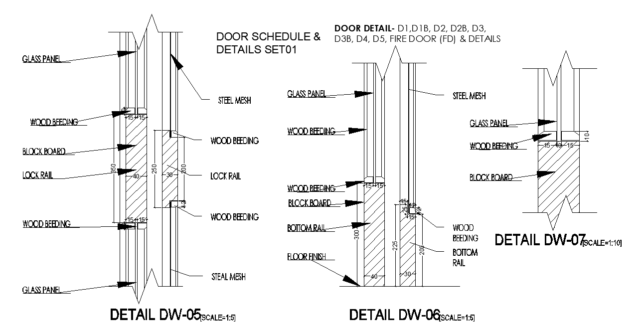 A detailed view of the door section is given in this CAD file