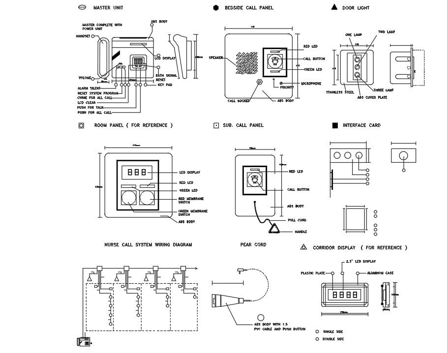 A details of nurse call system is given into the autocad 2D DWG Drawing fiel. Download the Autocad DWG drawing file.