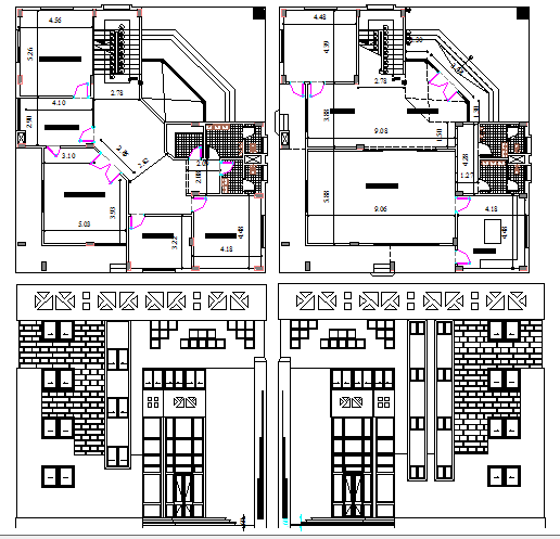 Administration building floor plan and auto-cad details dwg file