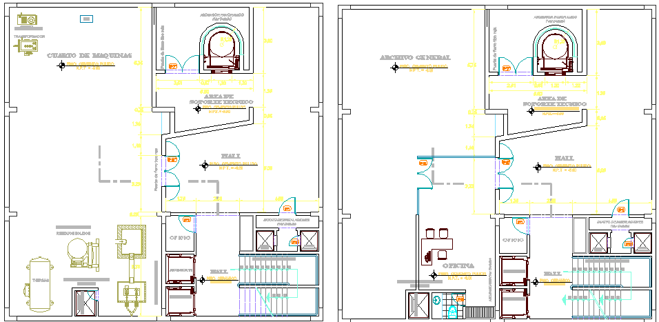 Administrative corporate office architecture layout dwg file