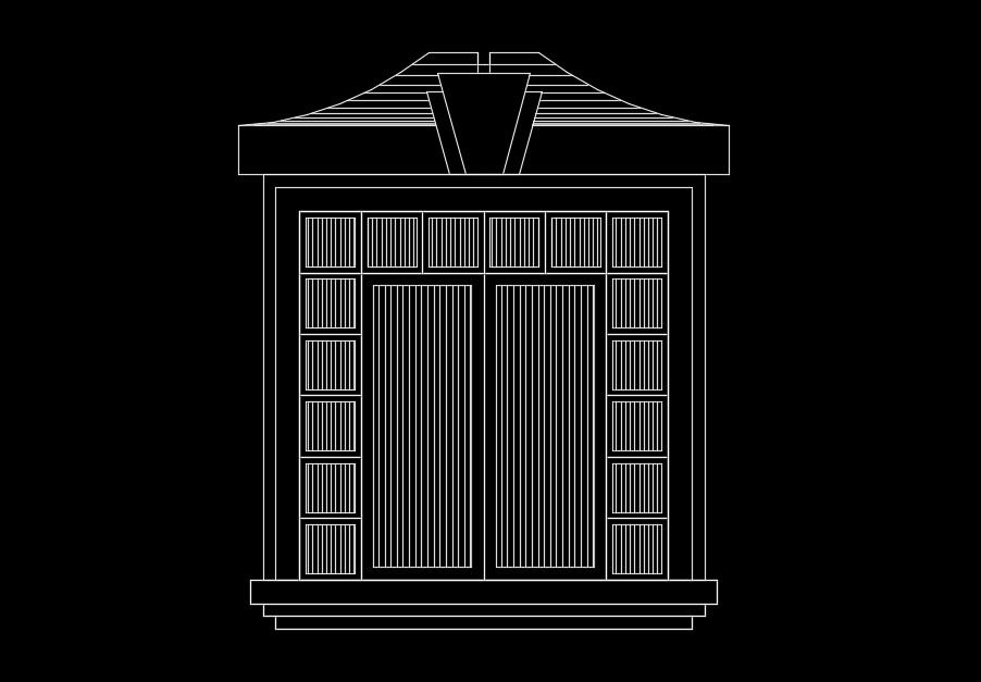 A double door AutoCAD design drawing download now