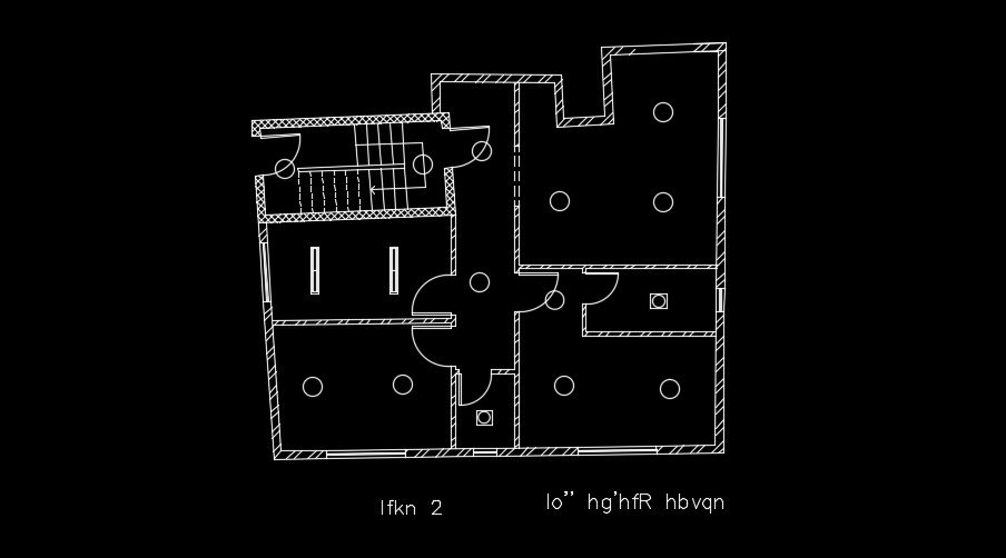 A fan unit of the 12x11m house plan drawing