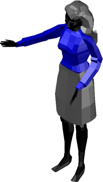 A female human body 3D view