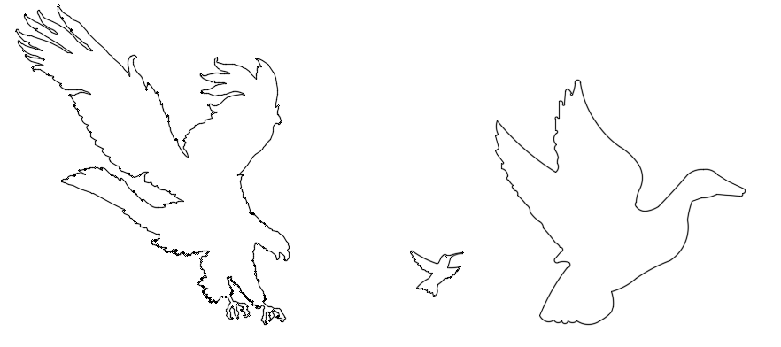 A flying position of eagle drawings is given in this file