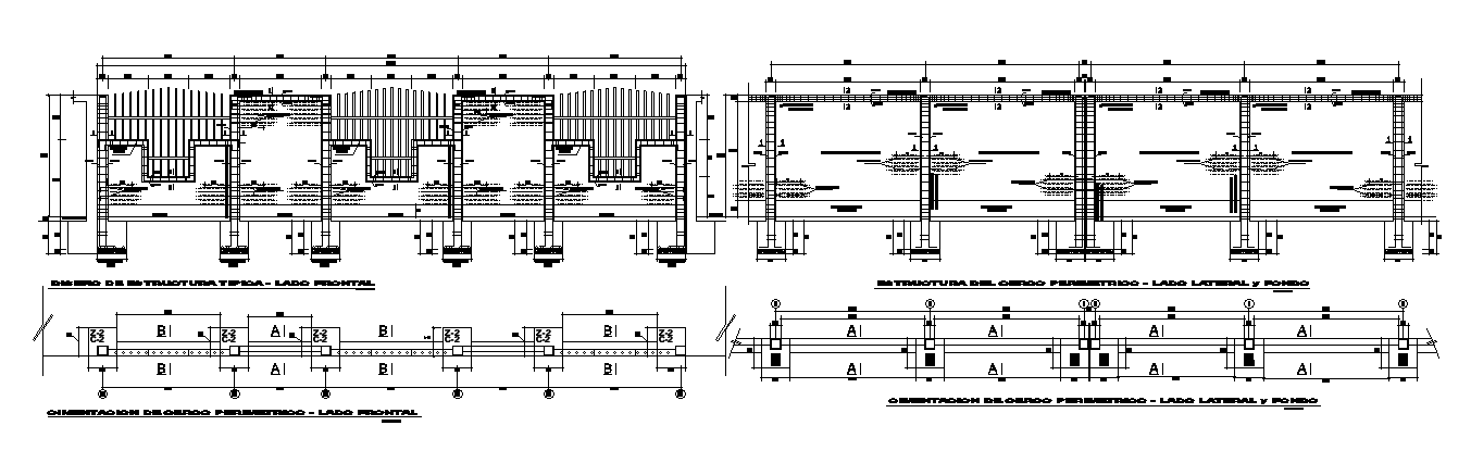A foundation cum building section view of the 40x17m kid’s playschool is given in this AutoCAD drawing model.Download now.