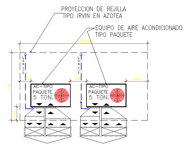 Air condition electric connection details dwg file