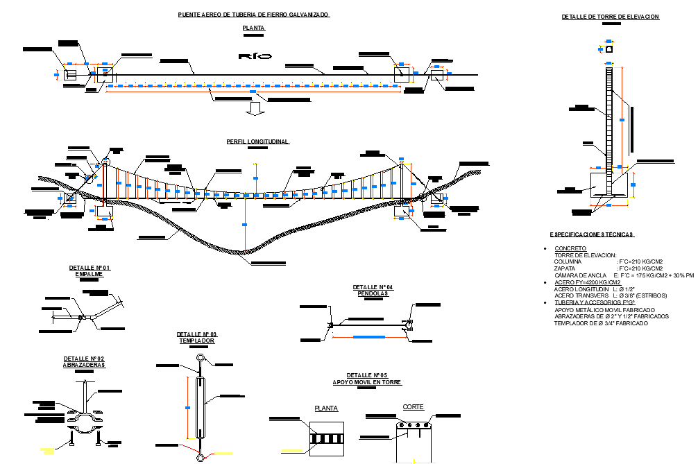 Air pass plan and section autocad file