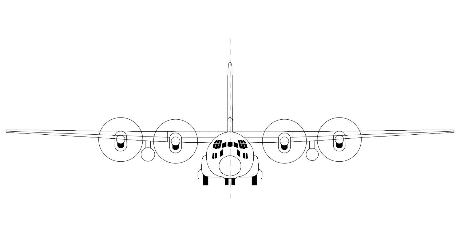Aircraft Elevation CAD Block Free Download