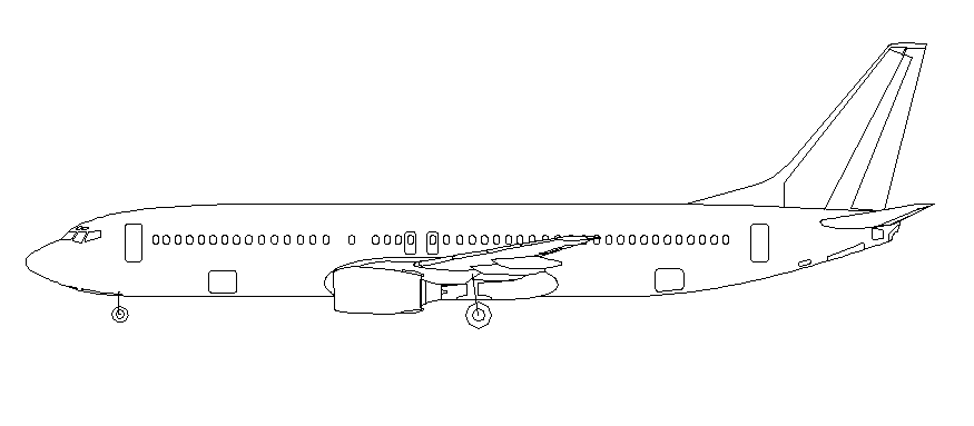Airplane 2d front details