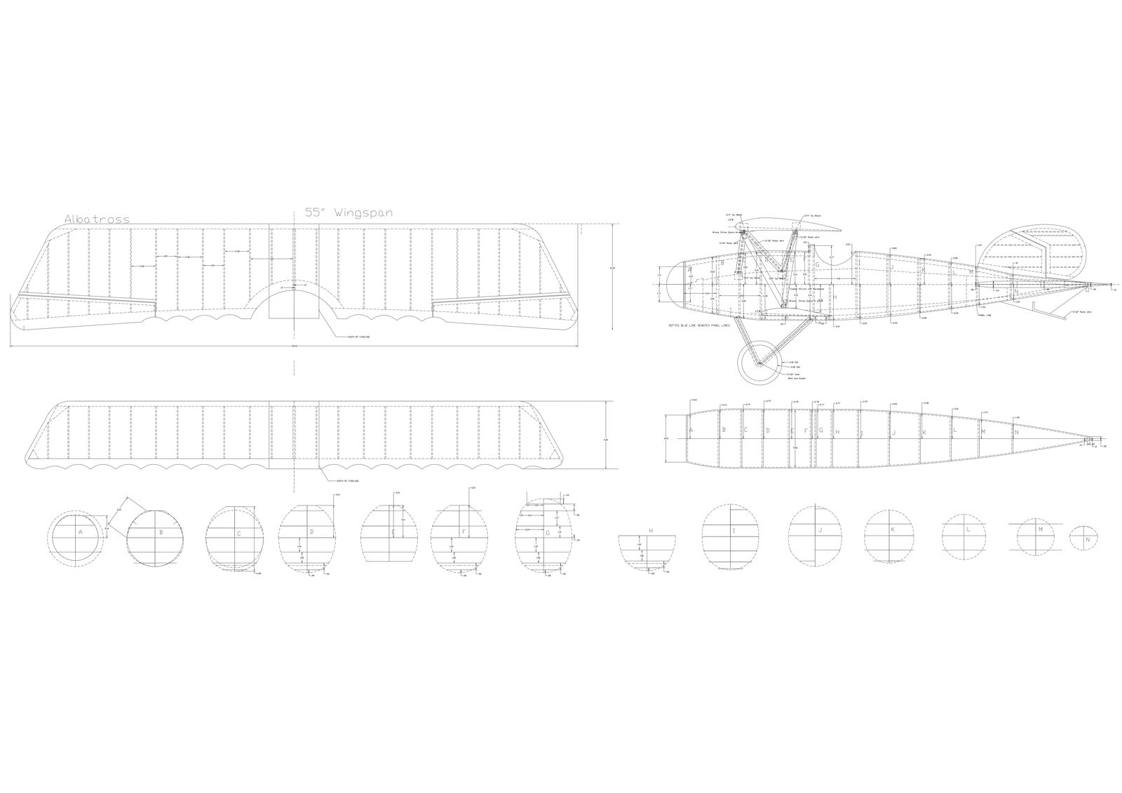 Airplane component parts plan DWG AutoCAD file