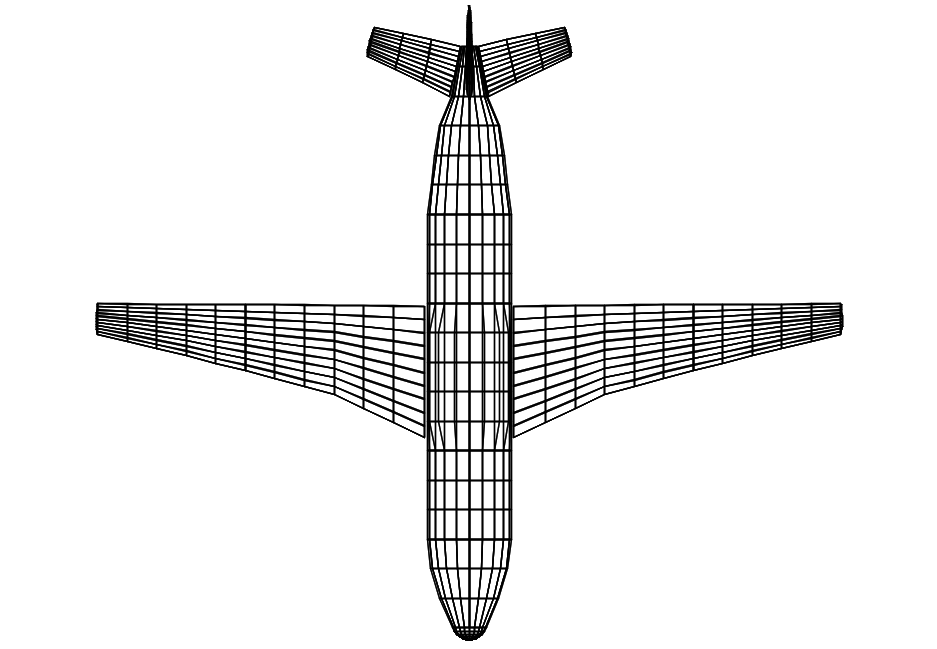 Airplane design in detail AutoCAD 2D drawing, dwg file, CAD file