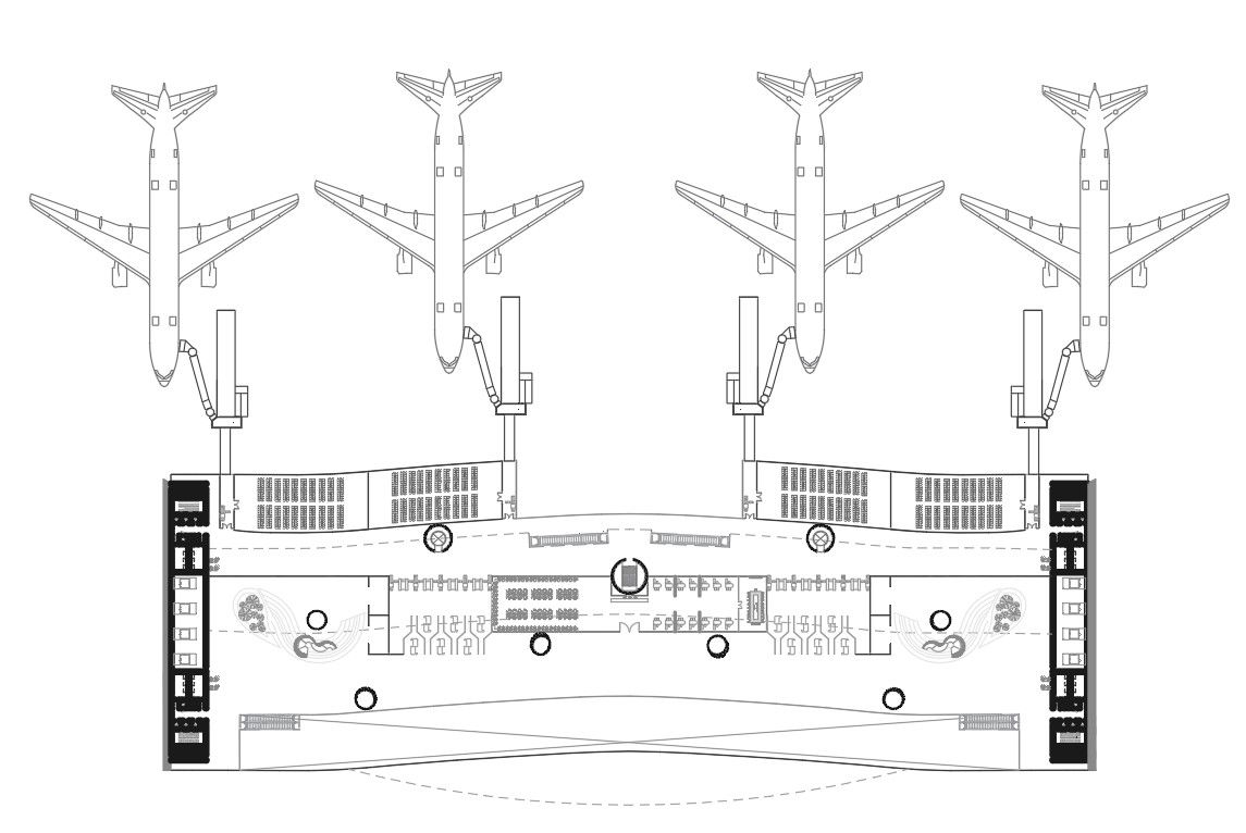 Airport Terminal Layout and Planning DWG AutoCAD Drawing File