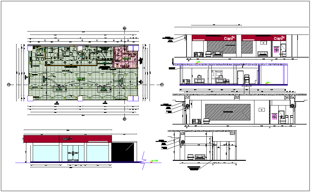 Airport plan detail view dwg file