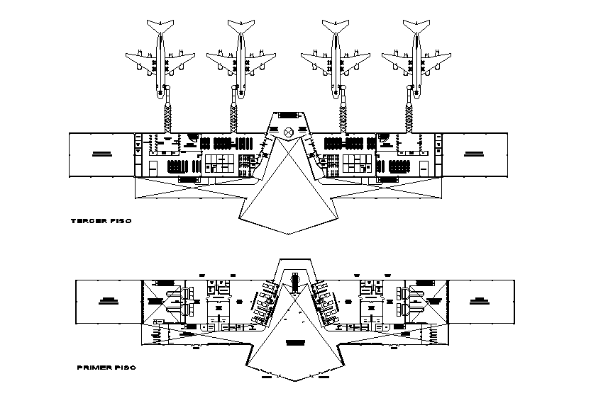 Airport runway layout is given in this Autocad drawing file. Download now.