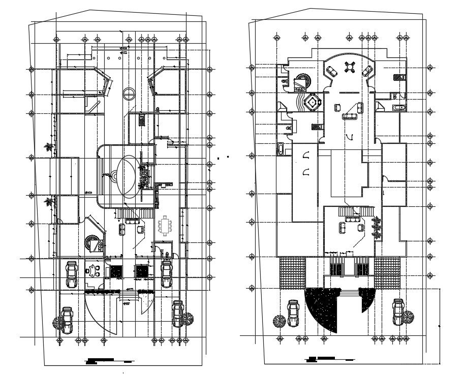 A layout of 20x38m architecture house plan is given in this AutoCAD drawing model. Download now.