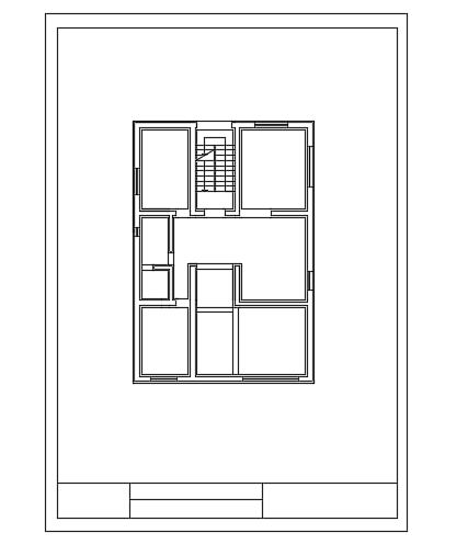 A layout of the 10x15m architecture two story ground floor house plan
