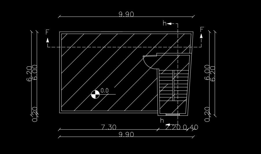 A layout of the 10x6m house plan