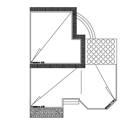 A layout of the 11x14m house plan AutoCAD drawing is given in this file