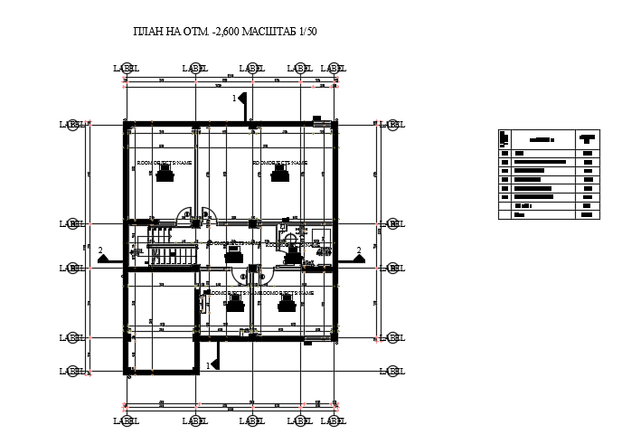 A layout of the 12x14m floor house plan CAD model is given in this file