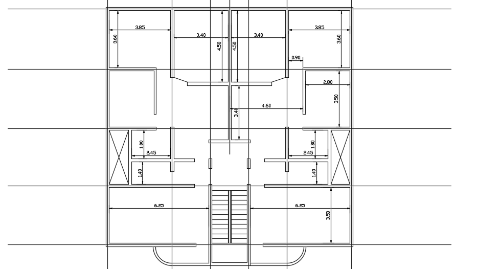A layout of the 16x10m architecture villa first floor plan cad drawing is given in this file