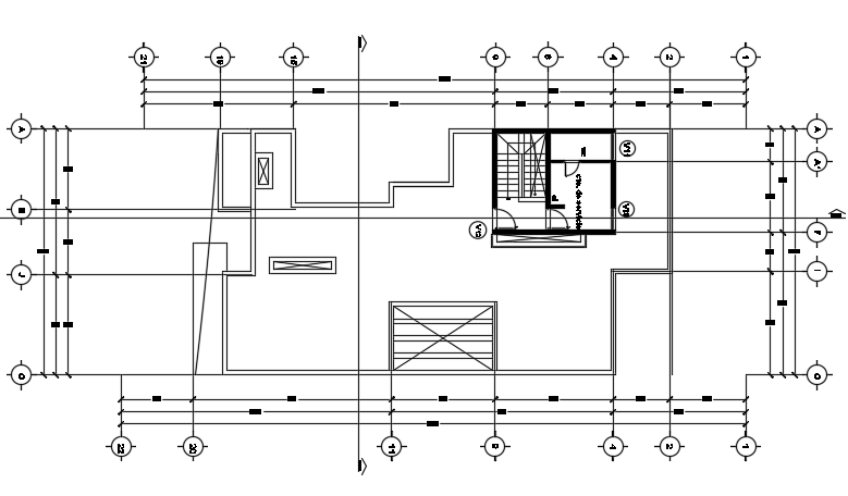 A layout of the 24x10m architecture two story roof floor house plan cad drawing