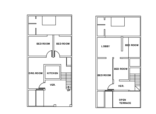 A layout of the 25’x52’ architecture house plan 2D AutoCAD drawing