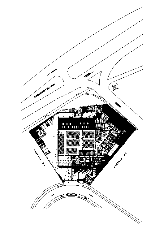 A layout of the 51x53m training center institute architecture cad drawing