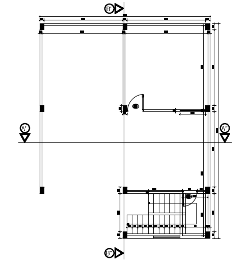 A layout of the 8x10m house plan first floor 2D AutoCAD drawing is given