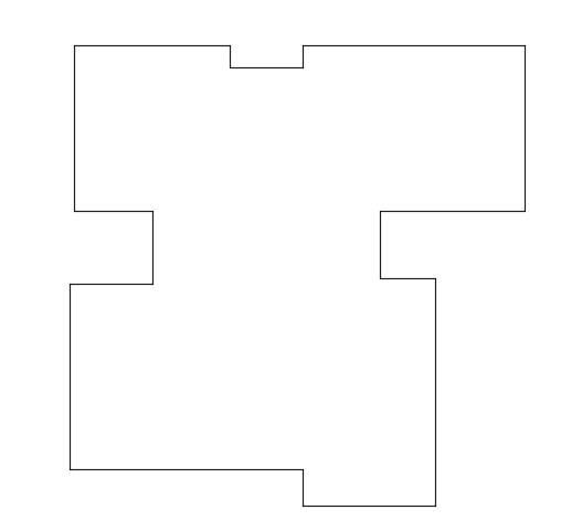 A layout of the 8x7m architecture 2bhk house plan 2d AutoCAD drawing