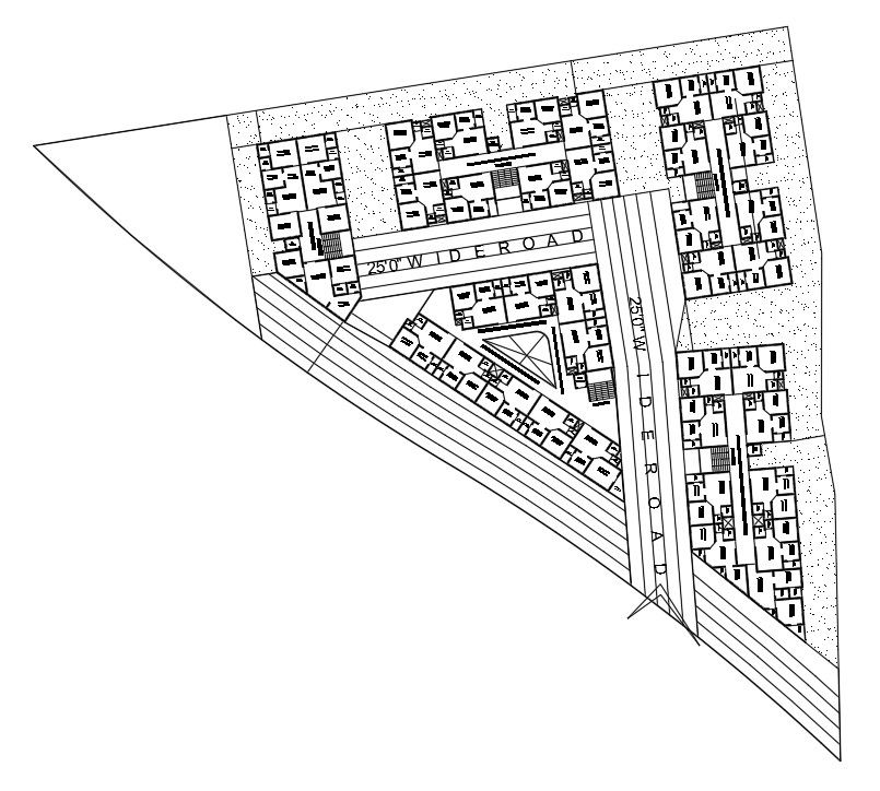 A layout of the different sizes of apartment plans has been given in this AutoCAD model. Download now.