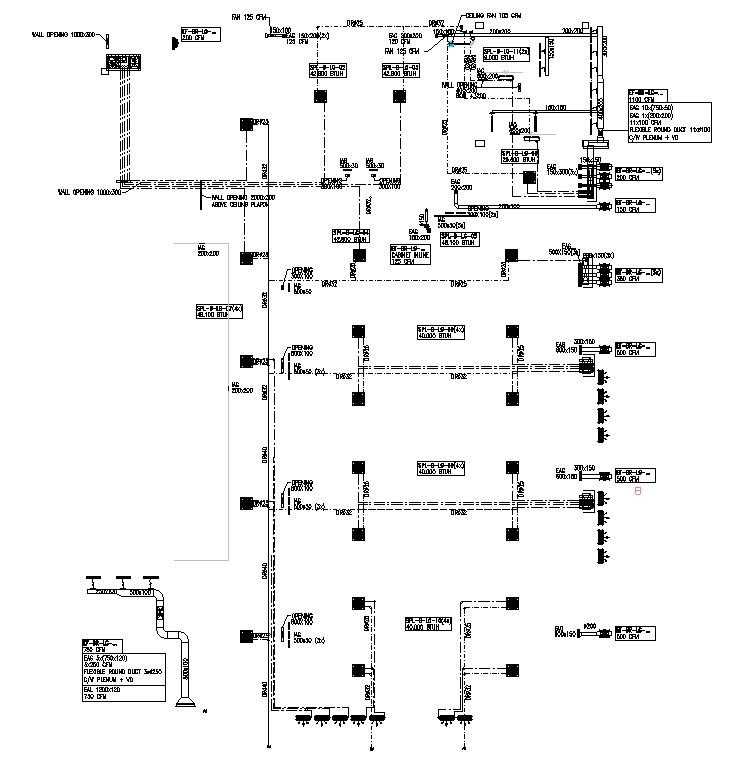 Column Layout Plan for Structure in AutoCAD Drawing