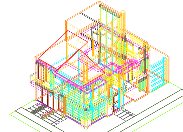Albertarias house 3 d plan detail dwg file