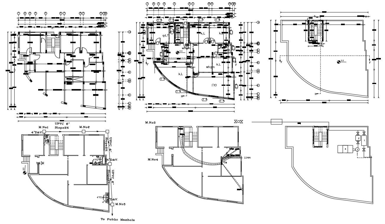 All Floor Plans Of Lavish Bungalow And Working Drawing CAD File