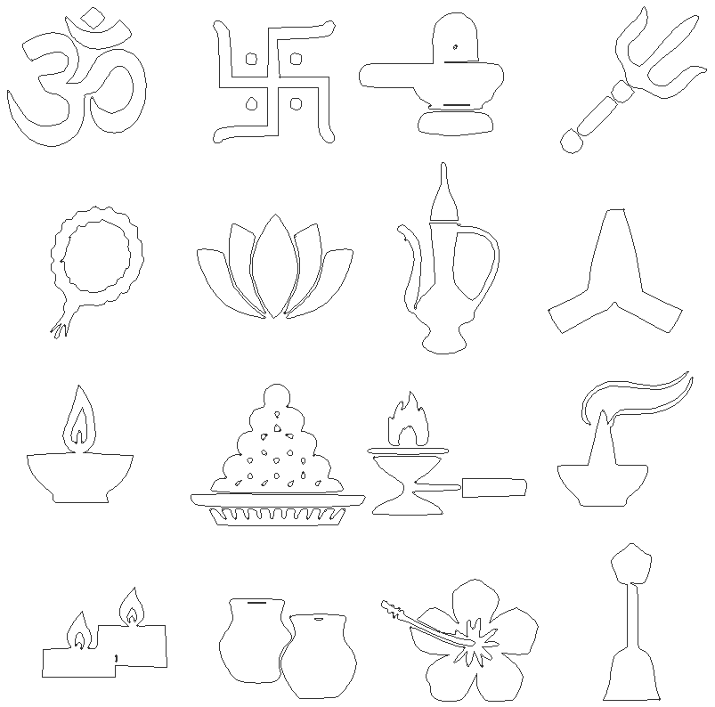 All types of spiritual signs design dwg autocad drawing .