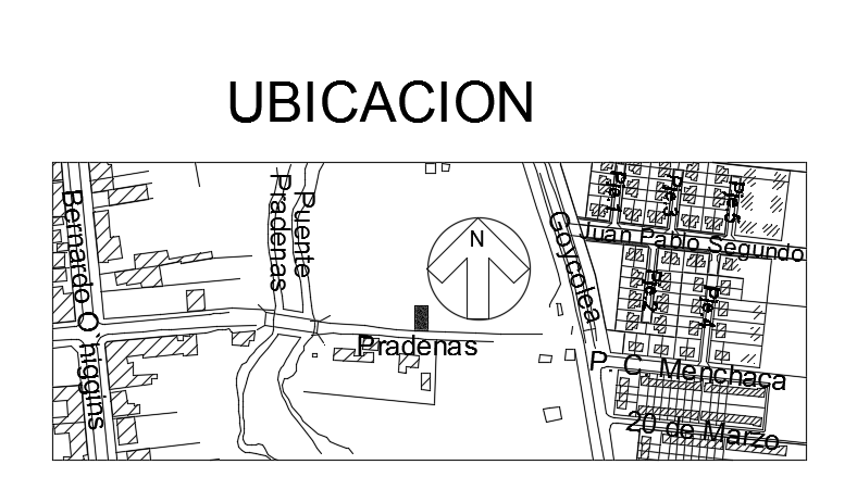 A location layout of the 7x13m house plan is given in this CAD file