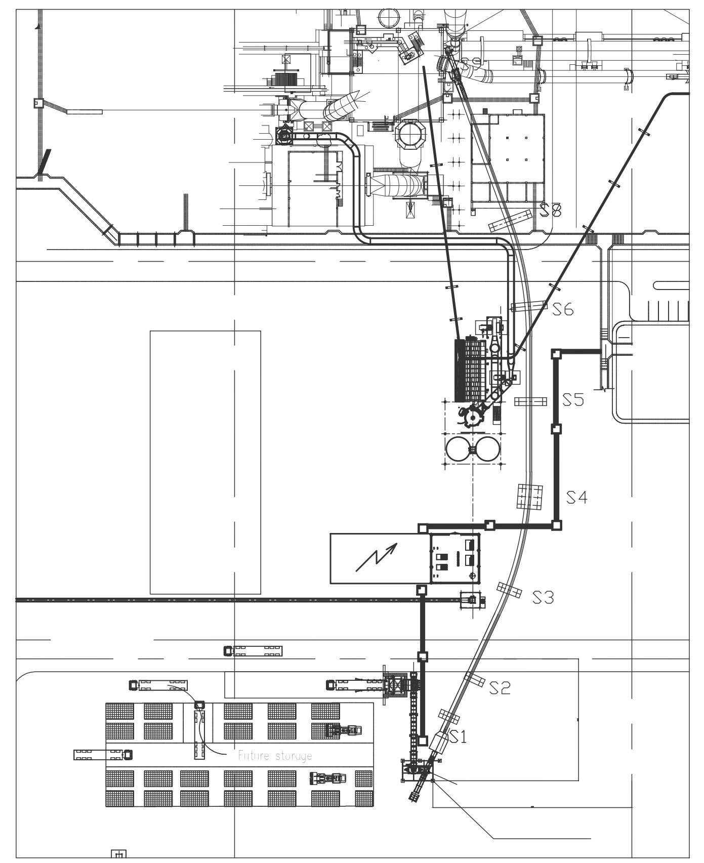 Alternative fuel line layout proposal plan DWG autoCAD drawing