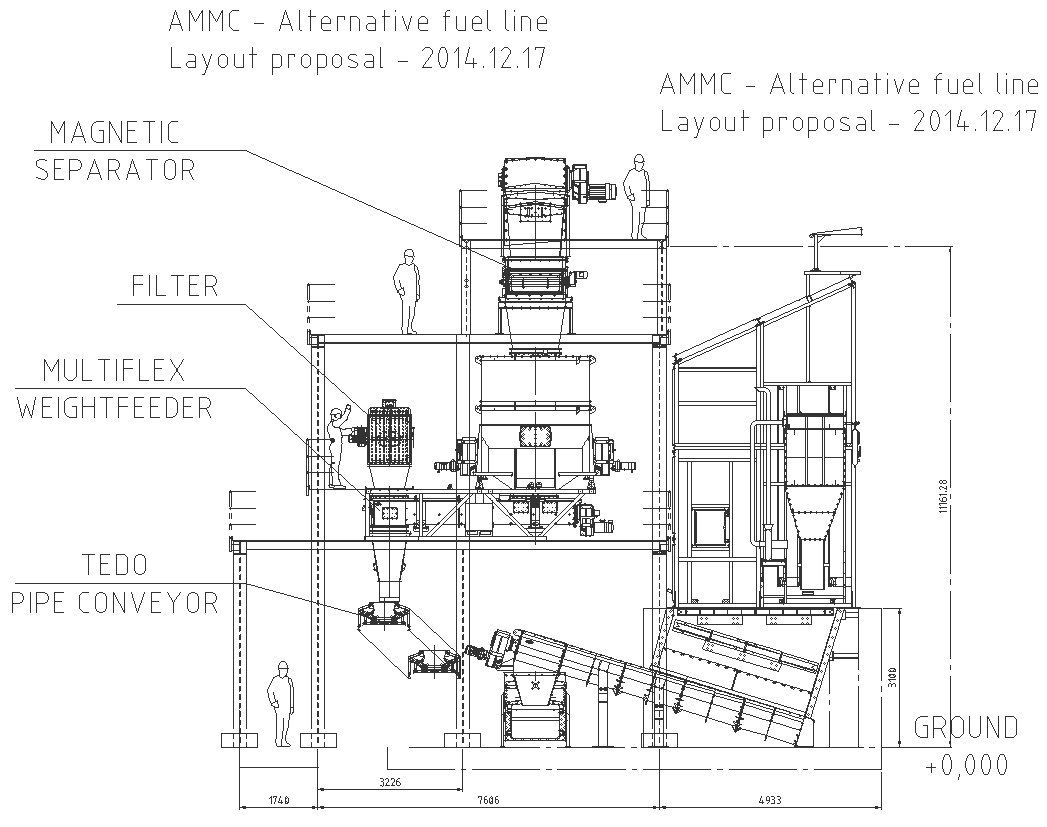 Alternative fuel line plan and 3D view cad block DWG autoCAD drawing