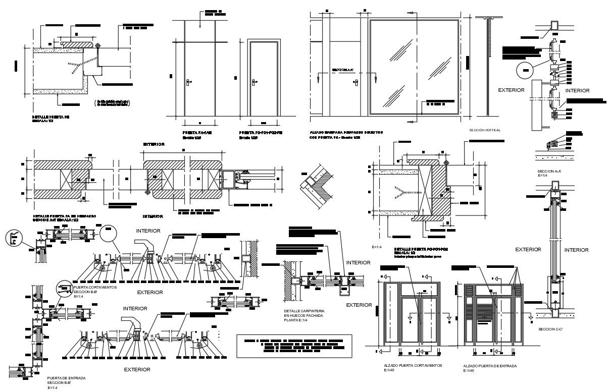 Aluminium door detail