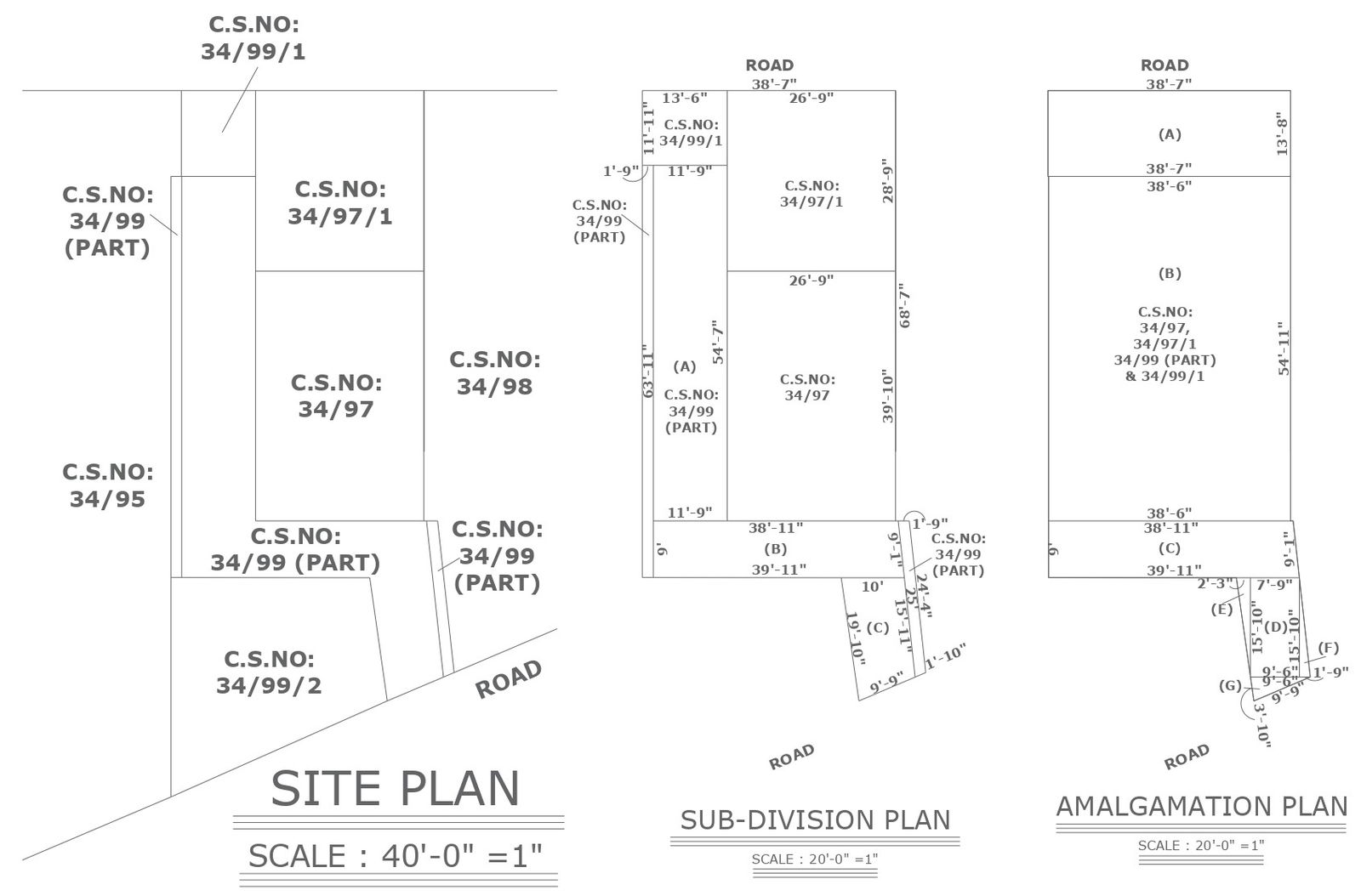 Amalgamation plan detail design autocad dwg drawing .