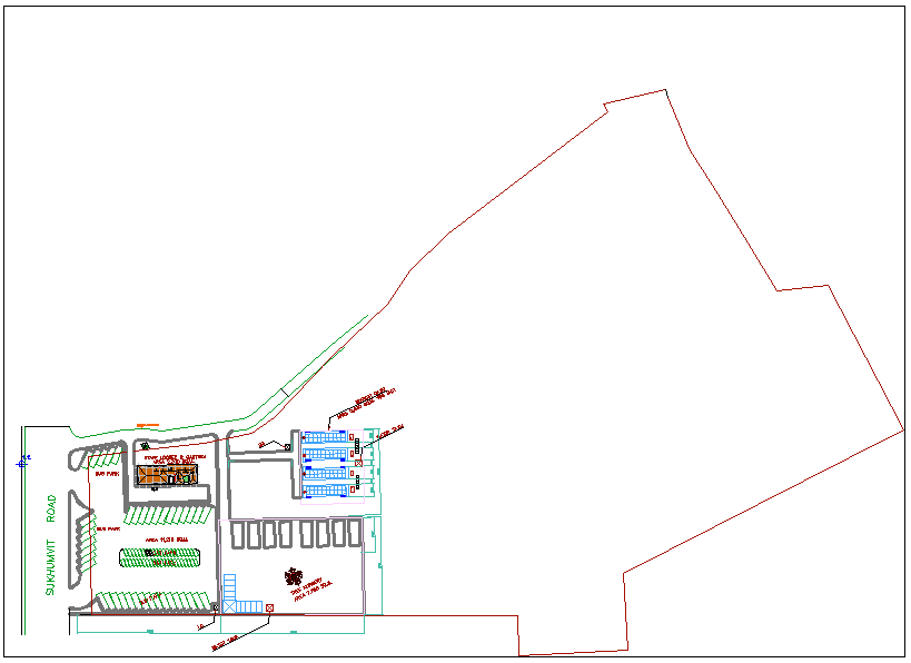 Amazon theme park plan layout view dwg file