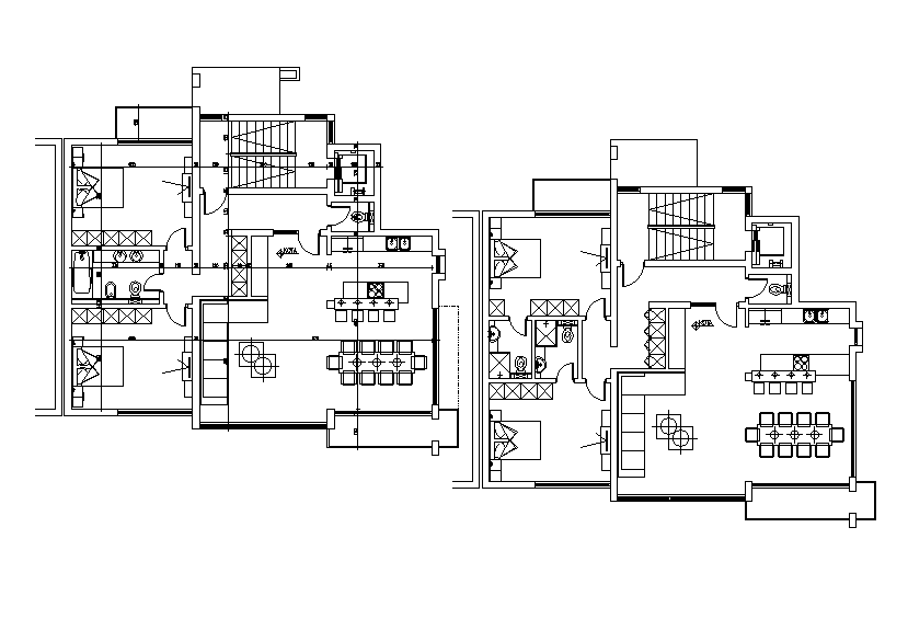 A measurement detail of the house plan is given in this Autocad drawing file. Download now.